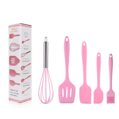 Silicone spatula scraper brush egg beater silicone kitchen utensils 5-piece kitchen utensils set kitchen cooking tools - 9