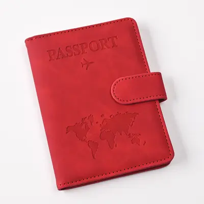 RFID pasaport kılıfı, PU magnetik kapatma, seyahat belgesi çantası - 4