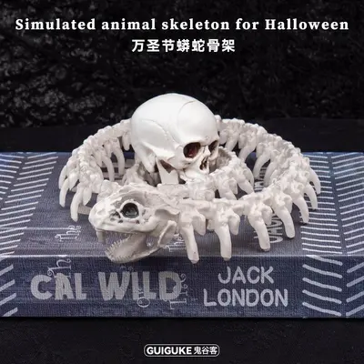 Halloween Simulated Animal Skeleton Horror Decoration Snake Skeleton