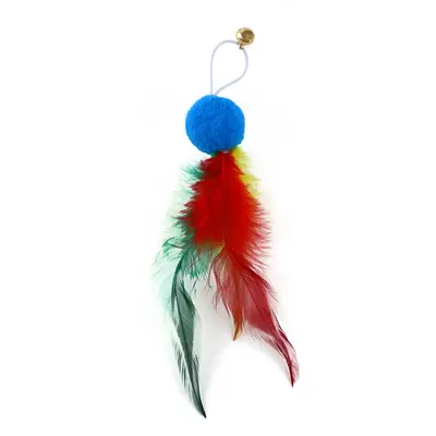 Cat Toy Set with Interactive Bell and Feather Teaser Replacement Heads - 5