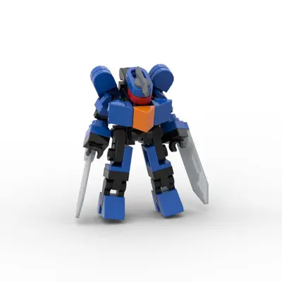 MOC Pacific Rim Mecha Warrior Q Version Robot Building Block Set
