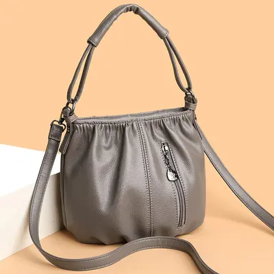 Women's Hand and Shoulder Bag, Soft Leather-Look, Versatile Crossbody for Everyday Use - 6