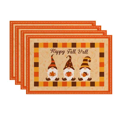 Halloween Patterned Linen Placemat, Insulating Table Mat - 9