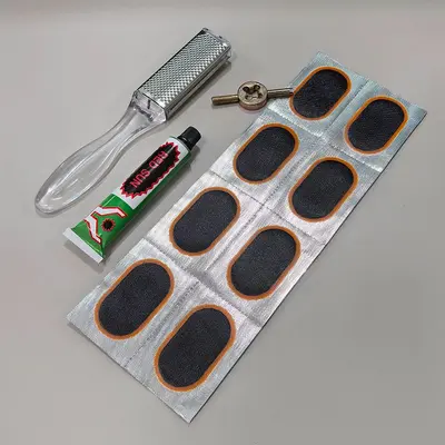 Tire Repair Patch Glue and Repair Kit for Bicycles and Motorcycles - 8