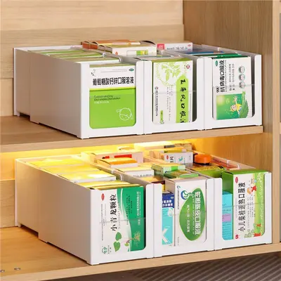 Retractable cabinet storage box with U-shaped opening design - 3