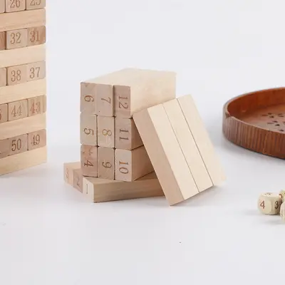Wooden stacking blocks game for ages 3-7, educational