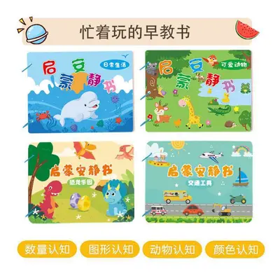 Quiet Book for Ages 2-3 with Velcro Cognitive Activities - 5