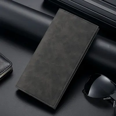 MUJI Men's Ultra-Thin Short Wallet, Soft Leather with Card Holder - 11