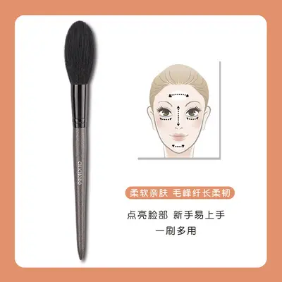 Animal Hair Makeup Brushes for Blush, Highlighter and Loose Powder