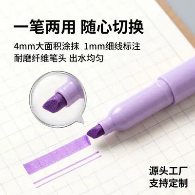 Six-Colour Highlighter Pen Set, Macaron Colours, Eye-Friendly
