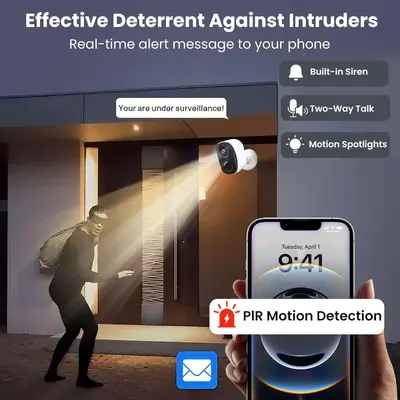 OKAM gözetim kamerası, 360 dönen, Wi-Fi, iç/dış mekan - 5
