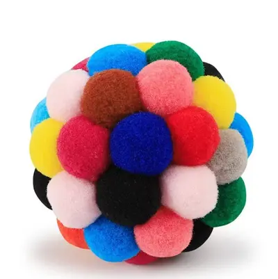 Colorful Sound Plush Ball Jingle Ball Interactive Cat Toy Wholesale