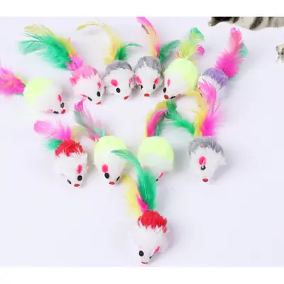 Plush Mouse Cat Toy Squeaky Artificial - 2