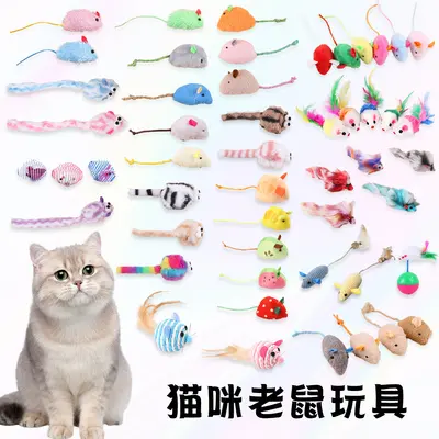 Plush Catnip Mouse Cat Toy, Cute Shape Interactive Pet Toy - 1