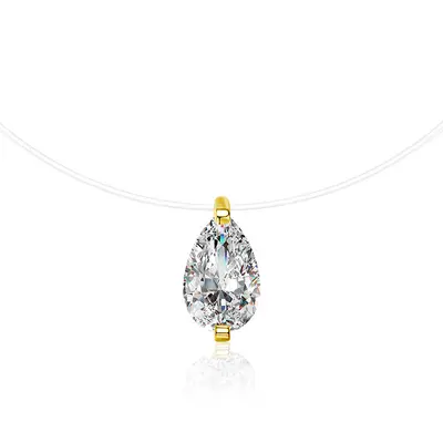 S925 Silber Moissanit Halskette, Meerjungfrauen-Träne - 13