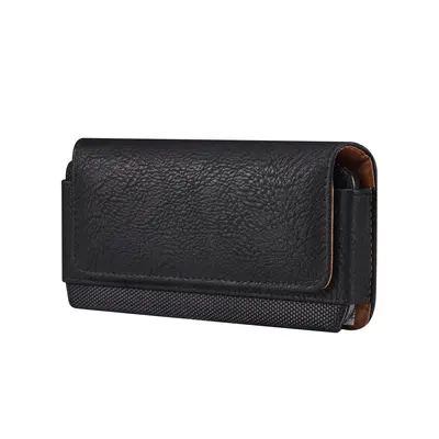 Handy-Gürteltasche mit Lederprägung und Magnetklappe - 7