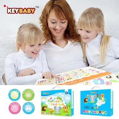 keybaby Erken Eğitim Sessiz Kitap, Tekrar Yapıştırılabilir Çıkartmalı Busy Book