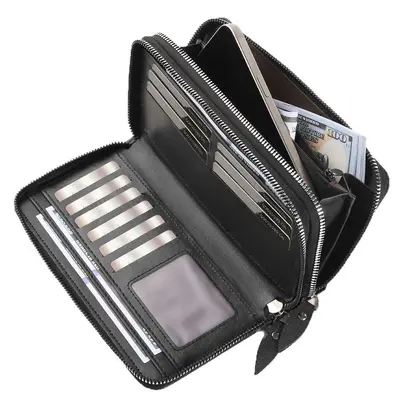 Men's Zipper Clutch Bag, Large Capacity Long Wallet - 5