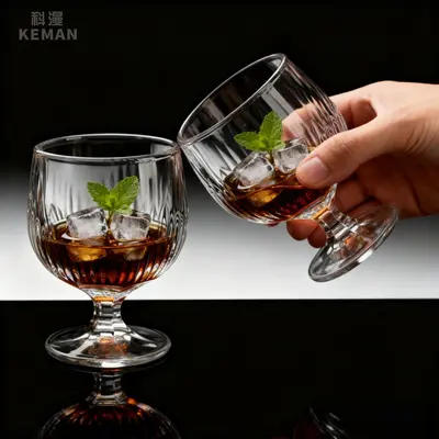 Avrupa Tarzı Kalın Cam Konyak Kadehi Lüks Viski Bardağı Bar Kullanımı - 5