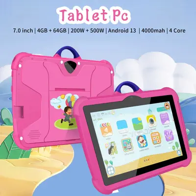 Grenzüberschreitender 7-Zoll-Kinder-Tablet 2025 neues Modell mit Android, Augenschutz und umfangreichen Lern-Apps.