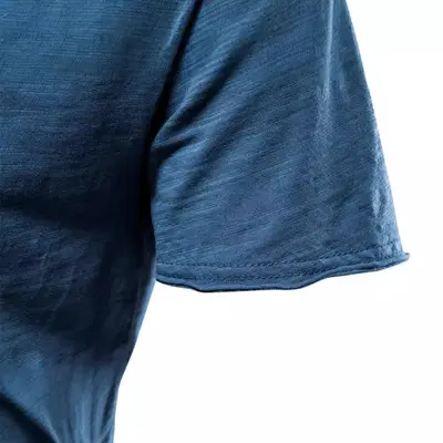 Men's Solid Slub V-Neck T-Shirt, 100% Cotton, Short Sleeve