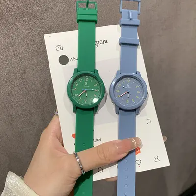Dopamin quartz saat kadın silikon taze stil