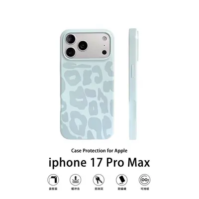 Leopard Print Liquid Silicone Case for iPhone 15, 16, 17 and 18 Pro Max - 7
