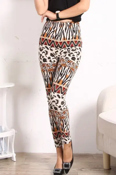 Women's Leggings, High Stretch, Slimming, Soft Plus Size Leopard Print - 9
