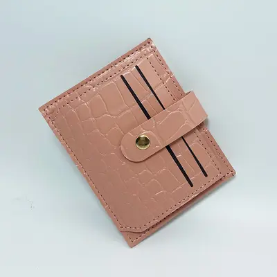 Ultra-Slim Women's Card Holder, Multi-Slot, Crocodile Pattern - 10