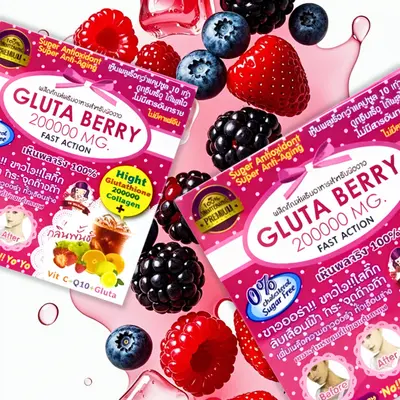 Gluta Berry 200000 mg Çilek Aromalı Kolajen Tozu - 2