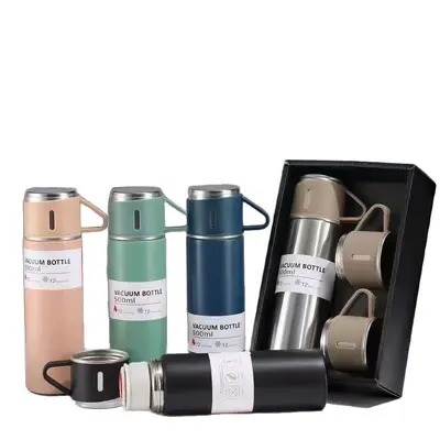 Stainless Steel Insulated Cup, 3 Lids, Gift Box Set - 4