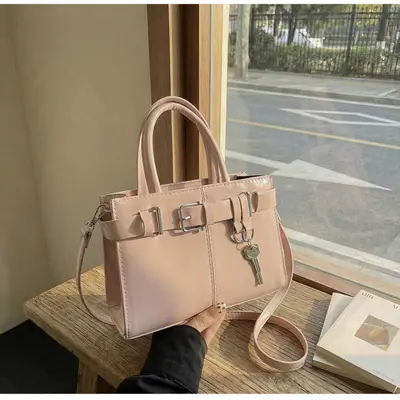 Belt Buckle Women's Handbag, Retro Single Shoulder Bag, 2025 Summer - 2