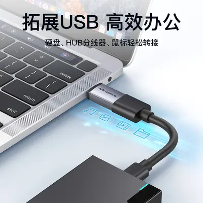 Type-C to USB 3.2 Gen2 OTG Adapter for USB Flash Drives and Apple Computers