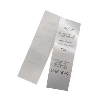 Garment Wash Care Label, Woven Towel Label, Custom Satin Ribbon Cotton Tape Wash Tag Underwear Care Label Custom Made