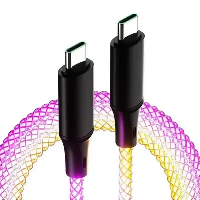 Süper hızlı şarj renkli ışıklı veri kablosu Huawei oppo Xiaomi için uygun bir ila üç üçü bir arada atmosfer solunum ışığı - 10