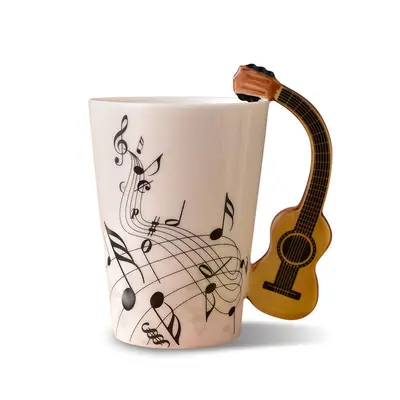 Fabrik grenzüberschreitende Amazon-Außenhandels-Keramiktasse Ins Musik-Wasserbecher Kaffeetasse Paartasse Becher Geschenk