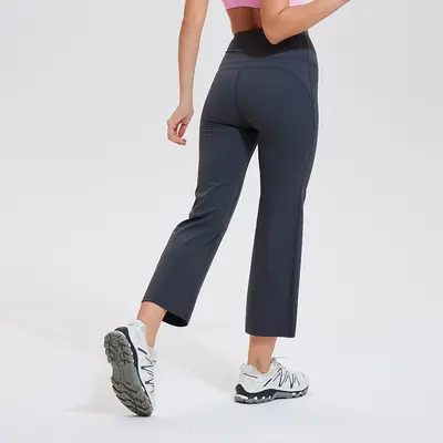 Lycra Yoga Pants, High Waist, Hip Lifting, Wide Leg - 10