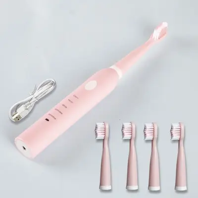 Rechargeable Ultrasonic Waterproof Electric Toothbrush with Soft Bristles, Portable for Ad - 12