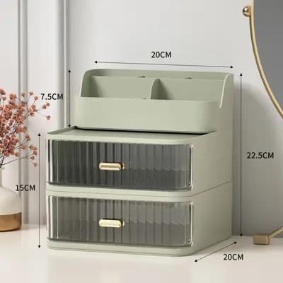 Luxury cosmetic storage box with drawers, dustproof - 13