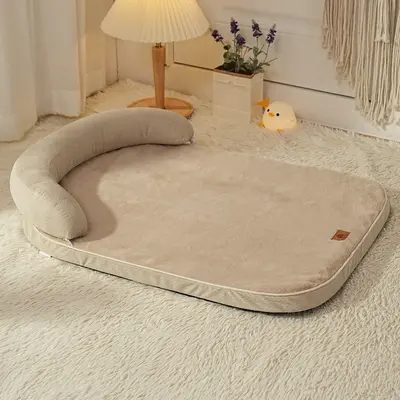 Washable Corduroy Dog Bed, Four Seasons, Removable Cover - 8