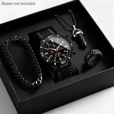 Men's Quartz Watch Silicone Strap Sports Style Waterproof