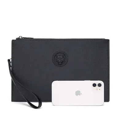 Men's Clutch Bag, Soft Leather, Large Capacity, Envelope Style - 4