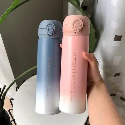Portable Kids Thermos Cup 304 Stainless Steel Gradient Student Cup - 4