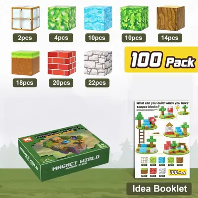 Minecraft-Magnetbausteine-Set, magnetische Bausteine - 8
