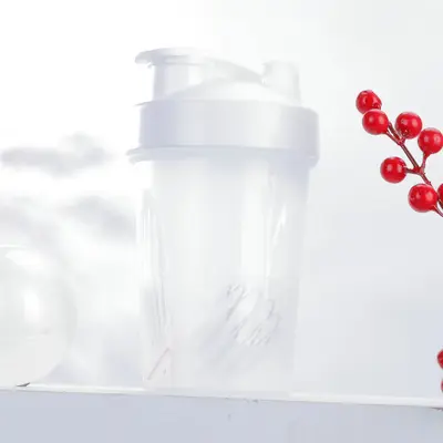 Spor spor protein tozu su bardağı öğrenci 400 ml şeffaf plastik bardak kullanışlı bardak ölçekli karıştırma çalkalayıcı bardak - 7