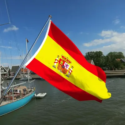 F955 spot 90*150cm 3*5ft Spanish flag No. 4 polyester flag Spain Flag