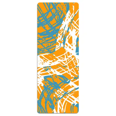 Ultra-Thin Foldable Rubber Yoga Mat, 80 cm Wide, Suede-Print, Non-Slip - 11