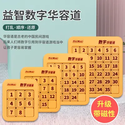 Digital Huarong Dao Sliding Puzzle for Elementary Students Nine-Grid Magnetic Children's Sudoku Educational Toy Three Kingdoms Magnetic Edition