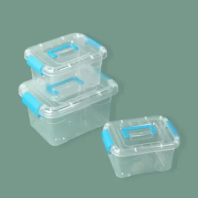 Çok özellikli PP şeffaf kare kova oyuncak Lego yapı taşı saklama kutusu donanım aksesuarları çamaşır boncuk ambalaj plastik kutu - 5