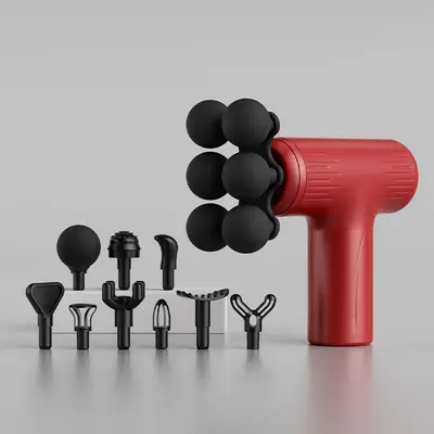 Mini Portable Massage Gun, Multi-Head, for Neck and Muscle Relaxation - 8